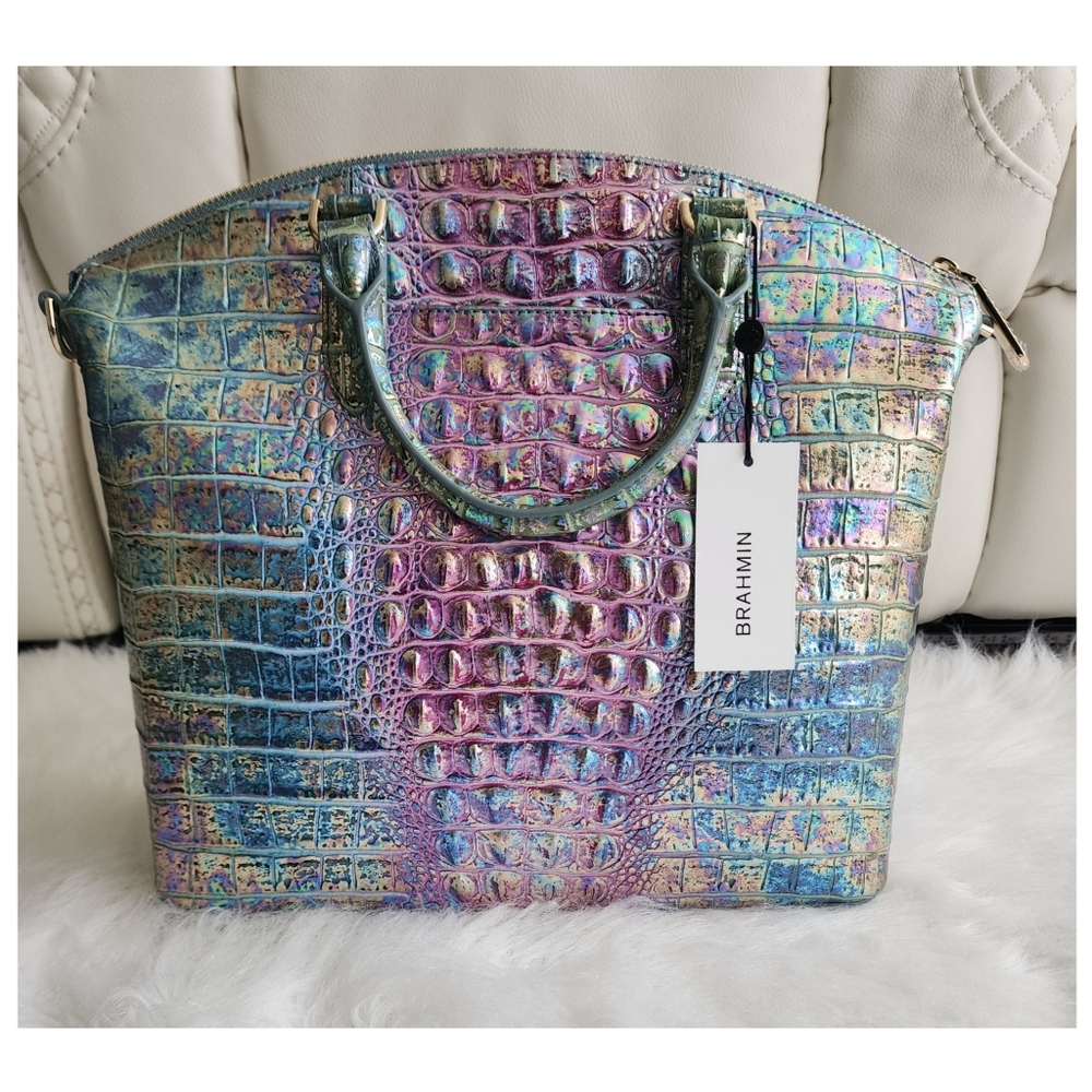 NWT Large Duxbury Satchel Visionary Delphine w/dustbag - Picture 5 of 14